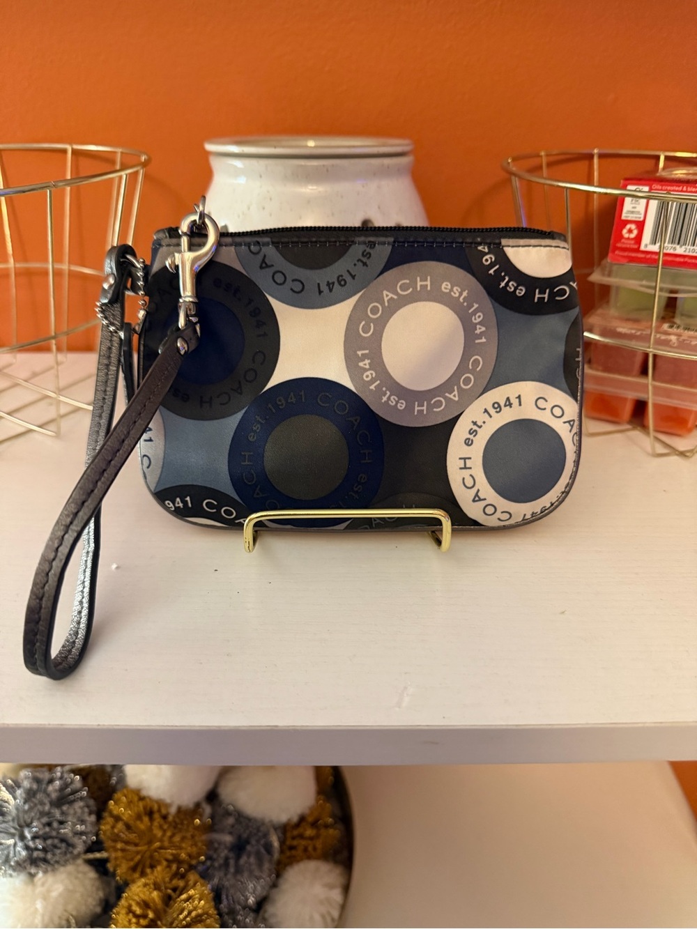COACH Signature Opt Art Print Wristlet
